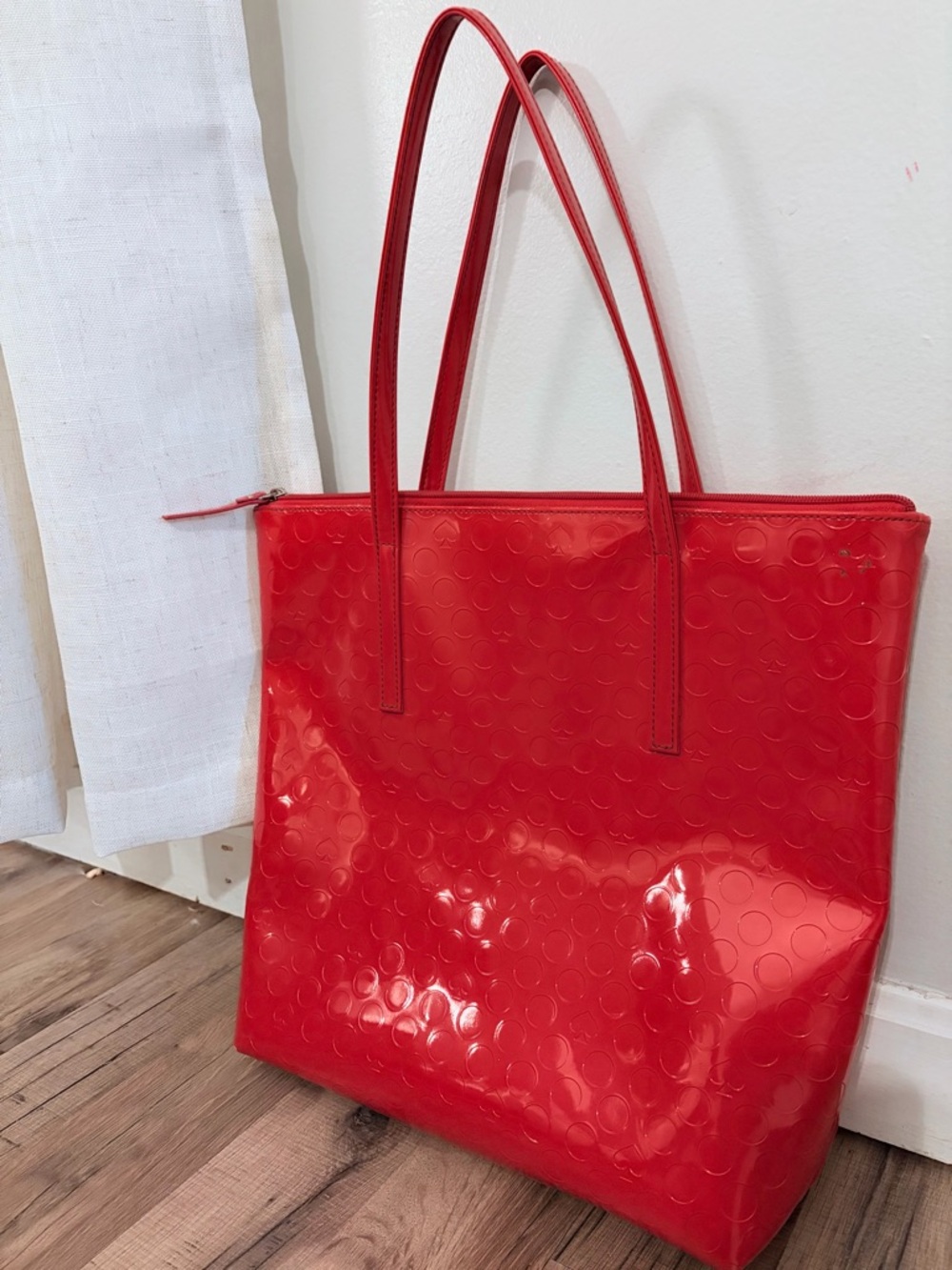 Red Patent authentic Kate Spade Tote - Picture 4 of 4